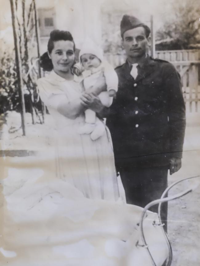 Ludwika and Hipolit Palaszczuk with baby Heinrick (Henry) in Germany in 1947.