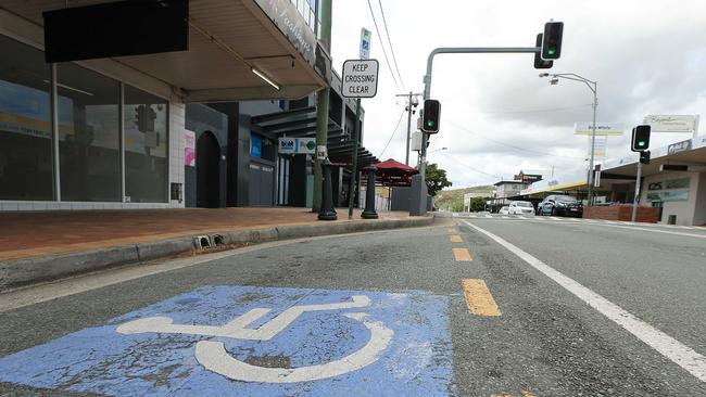 Disabled parking on City Road at Beenleigh. AAP Image/Jono Searle