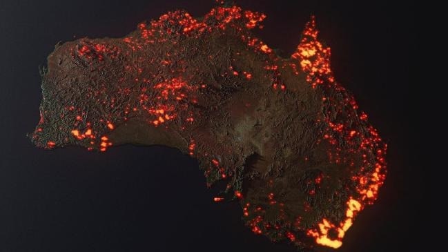 A viral photo that looks like a NASA image of Australia.