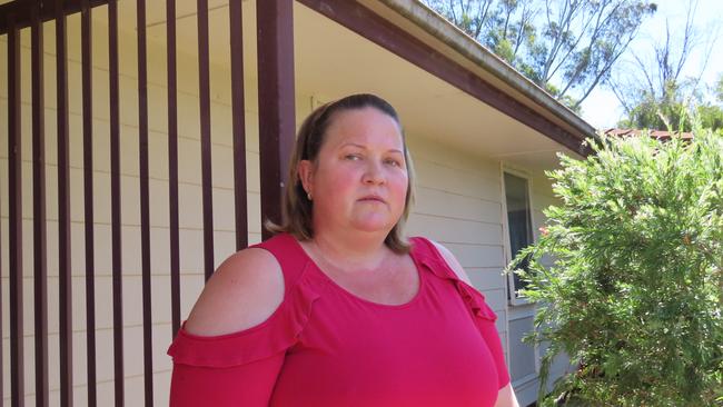 Breast cancer survivor Michelle Riley outside her Mount Gambier home. Picture: Arj Ganesan