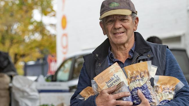 Bendigo Community Farmers' Market: Walnut grower Mark Jankelson from Redesdale 0418360494. Picture: Zoe Phillips,