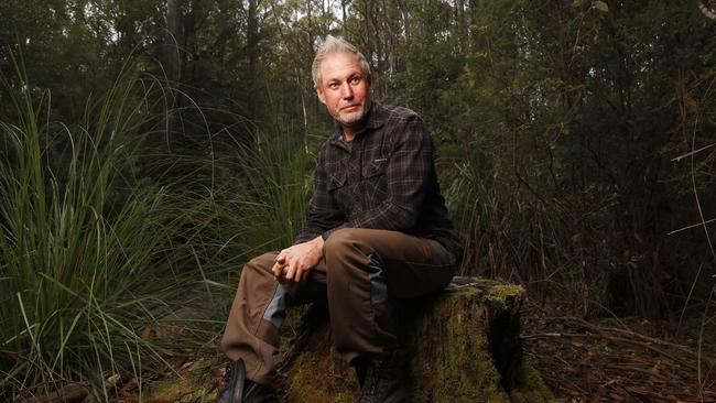Michael Smith, co-owner of Huon Bush Retreats at Ranelagh, is fighting to save the property from being sold. Picture: Nikki Davis-Jones