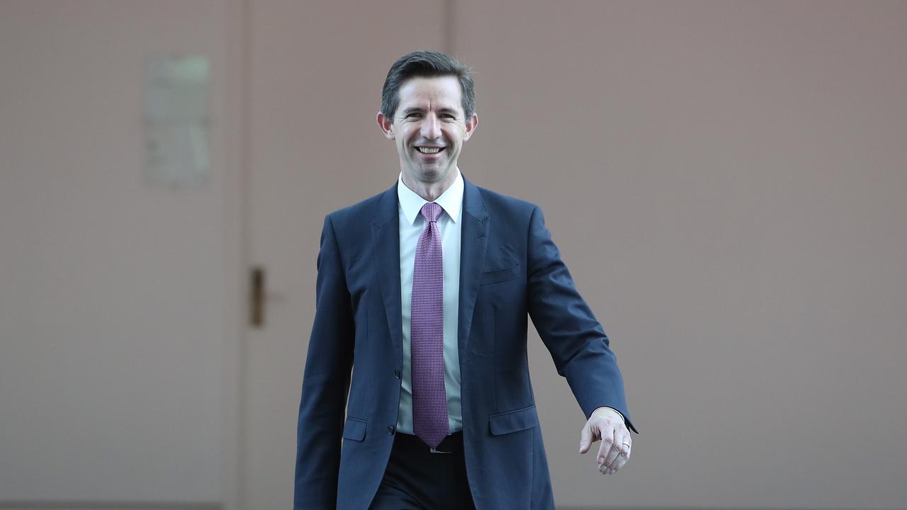 Minister for Trade Senator Simon Birmingham at Parliament House in Canberra. Picture Kym Smith