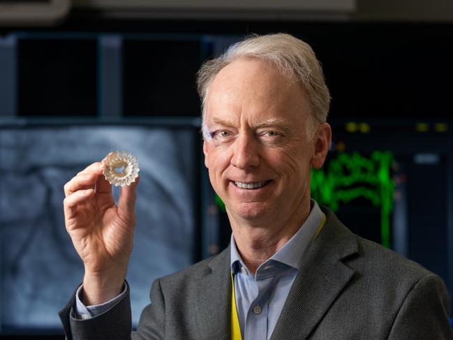 Associate Professor Tony Walton led The Alfred team who did the first surgery in Victoria to use this device to replace a leaky mitral valve without open heart surgery.