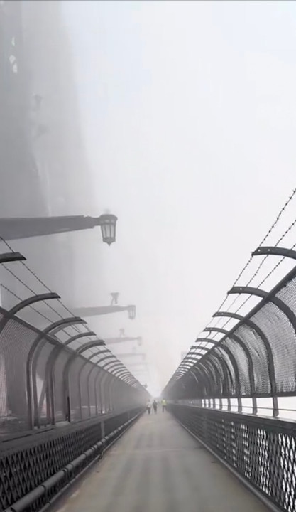 Fog sweeps over Sydney