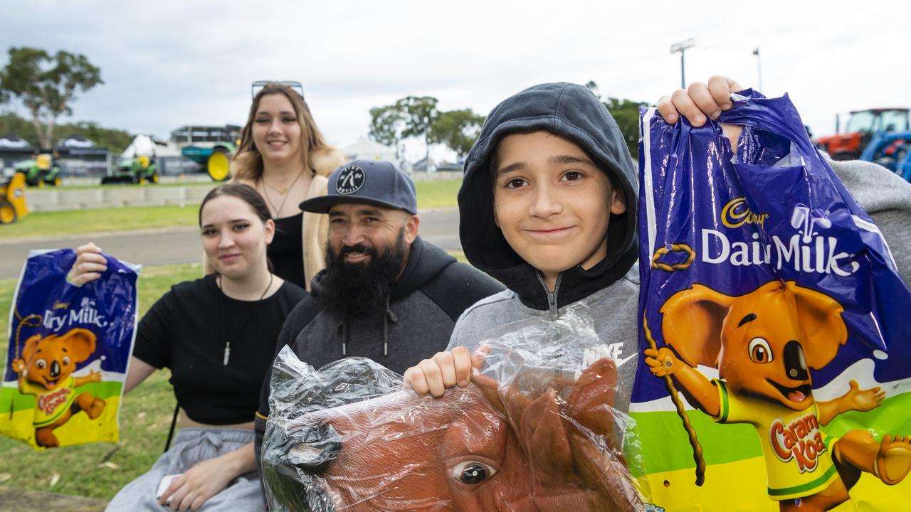 At the 2022 Toowoomba Royal Show are (from left) Chelsea, Breana, Micheal and Rodney Scofield, Friday, March 25, 2022. Picture: Kevin Farmer