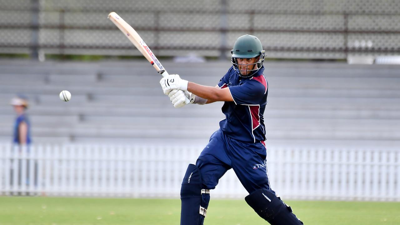 TSS batsman Dushyant Thaman on his way to 86. Picture, John Gass