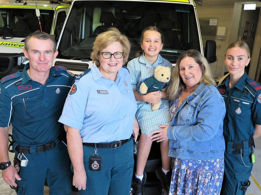 The nine-year-old performed CPR on Mum Sharron with the help of an emergency operator. Image: QAS