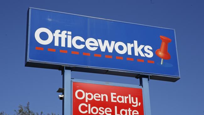 Officeworks reported earnings of $208m for the year, up by 4 per cent.Picture: NewsWire / John Appleyard