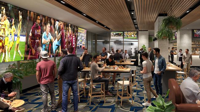 Brothers Leagues Club Cairns is having a major redevelopment that will create 150 new jobs, this is what the sports bar is expected to look like. Picture: Supplied