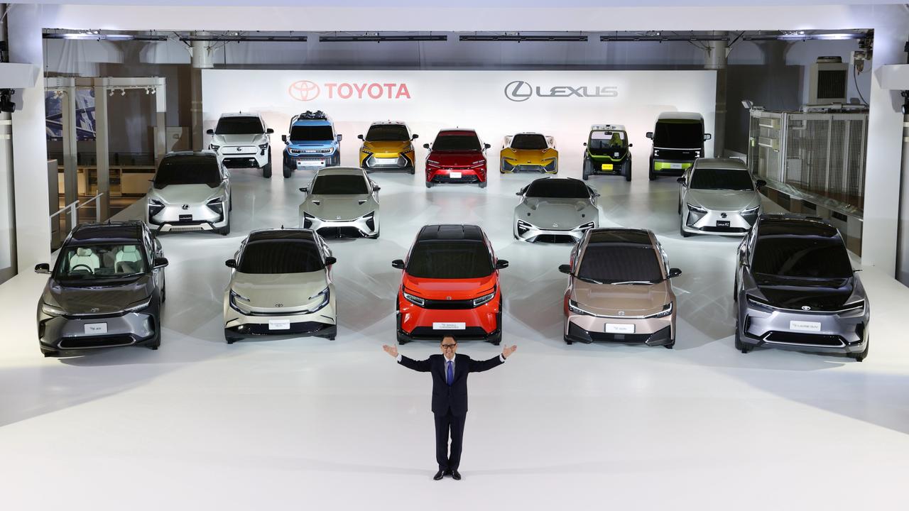 Toyota president Akio Toyoda unveiled more than a dozen concept vehicles as part of the brand's electric plans.