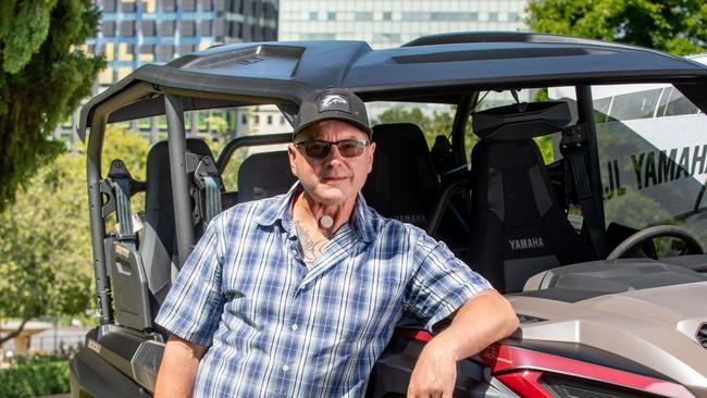 Matt Mallinson rode his bike to fundraise for Royal Hobart Hospital. Picture: Linda Higginson