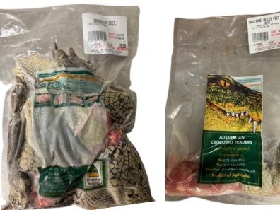 Crocodile feet are sold in NSW, QLD, VIC and even in New Zealand. Picture: NSW Food Authority