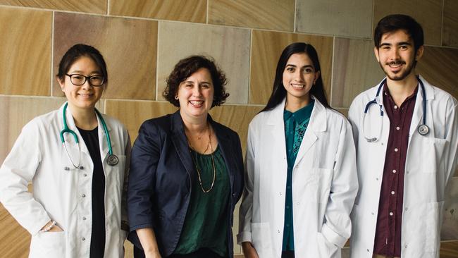 Saleha Khan, Professor Kirsty Forrest, Eileen Truong and Sebastien Chin