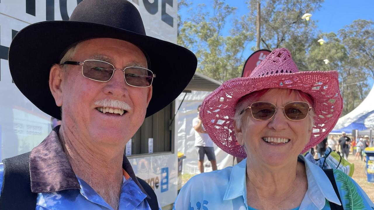 Trevor and Betty Froyland, from Mackay, enjoy day one of the 2024 Gympie Muster, at the Amamoor State Forest on August 22, 2024.