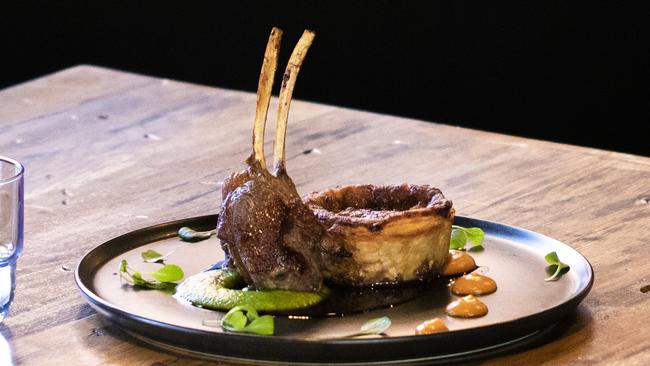 Lamb cutlet, confit shoulder, potato pitivier, mint pea puree is reason enough alone to visit