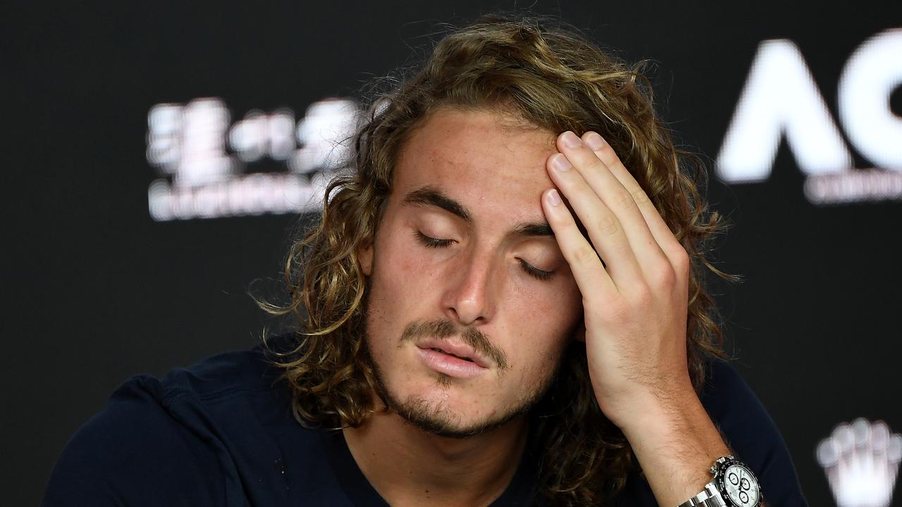 Stefanos Tsitsipas of Greece was a shattered man when he spoke to the press following his loss to Nadal.