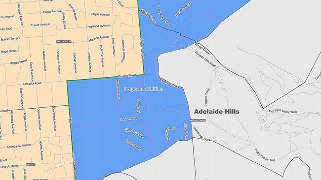 Campbelltown Council wants a boundary change to bring the suburbs of Woodforde and Rostrevor into its council area. Picture: Supplied