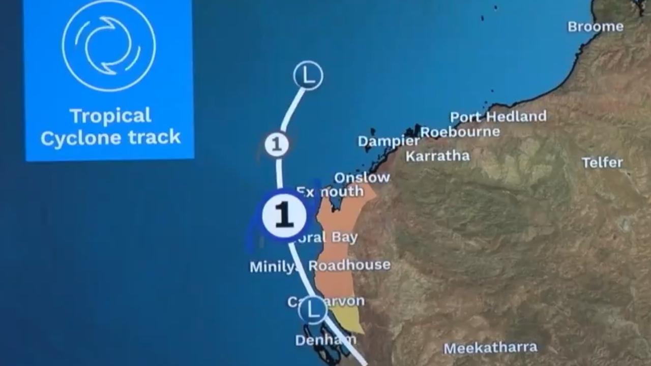 Coastal communities in WA are being warned to expect dangerous winds as Lincoln moves in from the ocean across Saturday. Picture: BOM