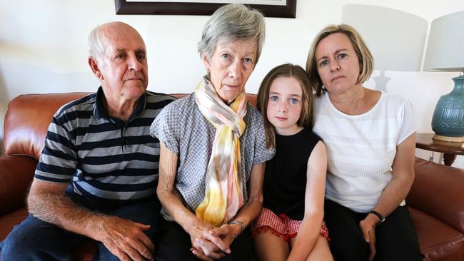 Lex McLean with his wife Kathy, their granddaughter Brooke, 10, and daughter Kirsten Graham.