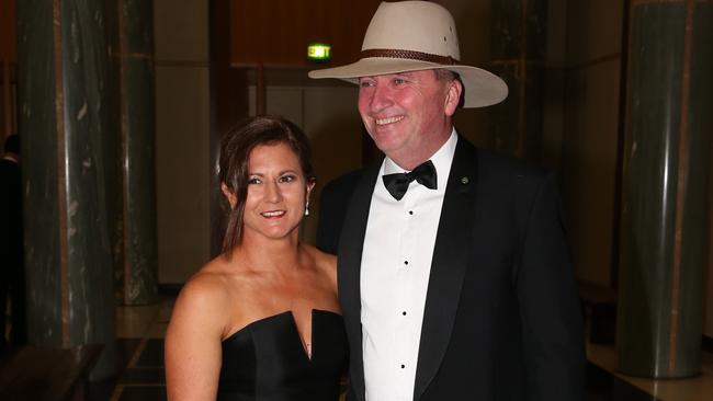 Barnaby Joyce and his wife Natalie attended the annual Midwinter Ball together in mid-2017 at Parliament House. Picture: Ray Strange