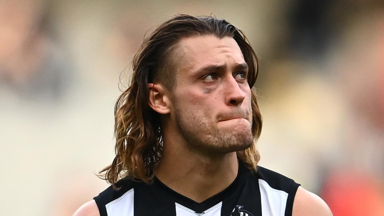 Darcy Moore has been used as a key forward and was quiet against the Suns. Picture: Quinn Rooney/Getty Images