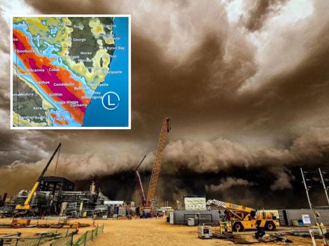 Picture captures menacing sandstorm as ex-tropical cyclone Kirrily continues to bring weather chaos