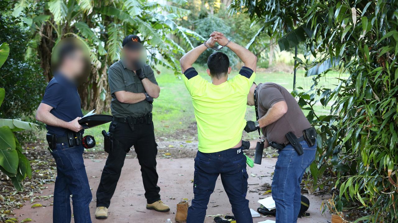 An arrest made at Atherton as part of Operation Weathers. Photo: Australian Federal Police