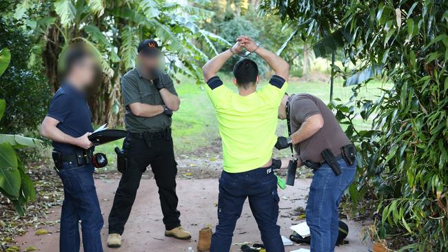 An arrest made at Atherton as part of Operation Weathers. Photo: Australian Federal Police