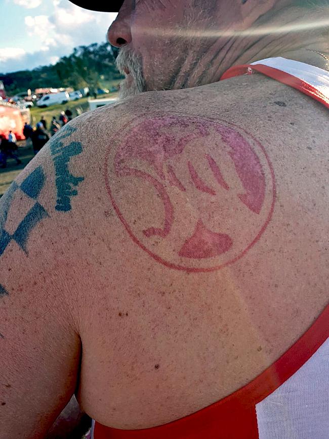 Holden tattoos were popular across the mountain. Picture: Matthew Dunn