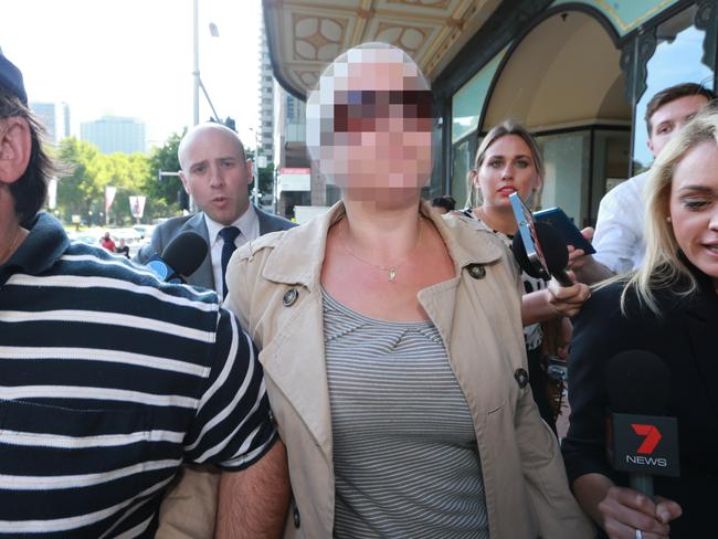 Droudis arrives at the Downing Centre court. Picture: Britta Campion