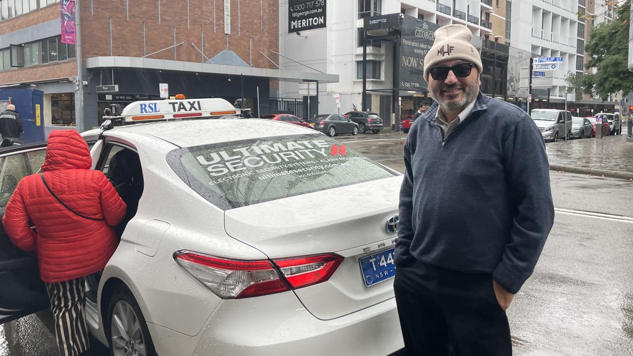 Ross Raslan from RSL Taxis near the Charles Street Wharf where services have been scrapped temporarily.