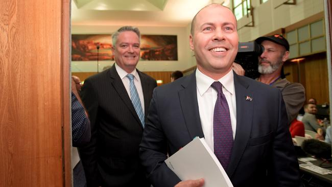 Treasurer Josh Frydenberg’s Budget predicts the first surplus in 12 years. Picture: Tracey Nearmy