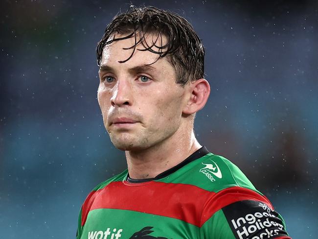 SYDNEY, AUSTRALIA - MAY 02:  CameronÃÂ Murray of the Rabbitohs reacts at full-time after losing during the round nine NRL match between South Sydney Rabbitohs and Penrith Panthers at Accor Stadium on May 02, 2024, in Sydney, Australia. (Photo by Cameron Spencer/Getty Images)