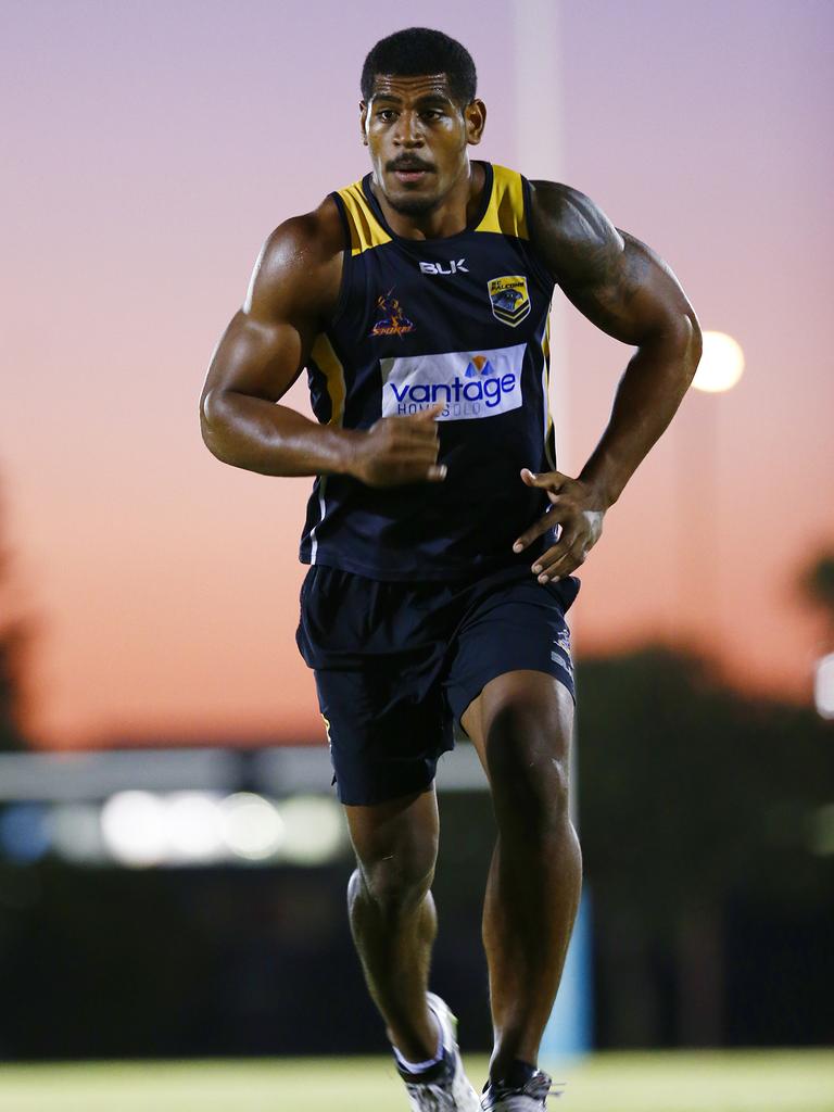 Tui Kamikamica training with the Sunshine Coast Falcons. Picture: Lachie Millard