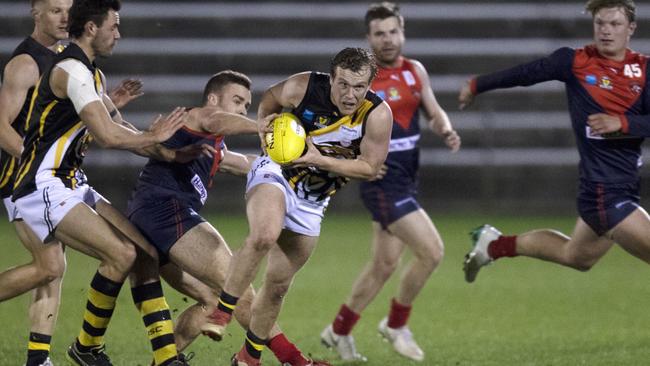 TSL Tigers Lachlan Watt during the game against North Hobart at North Hobart Oval. Picture Chris Kidd