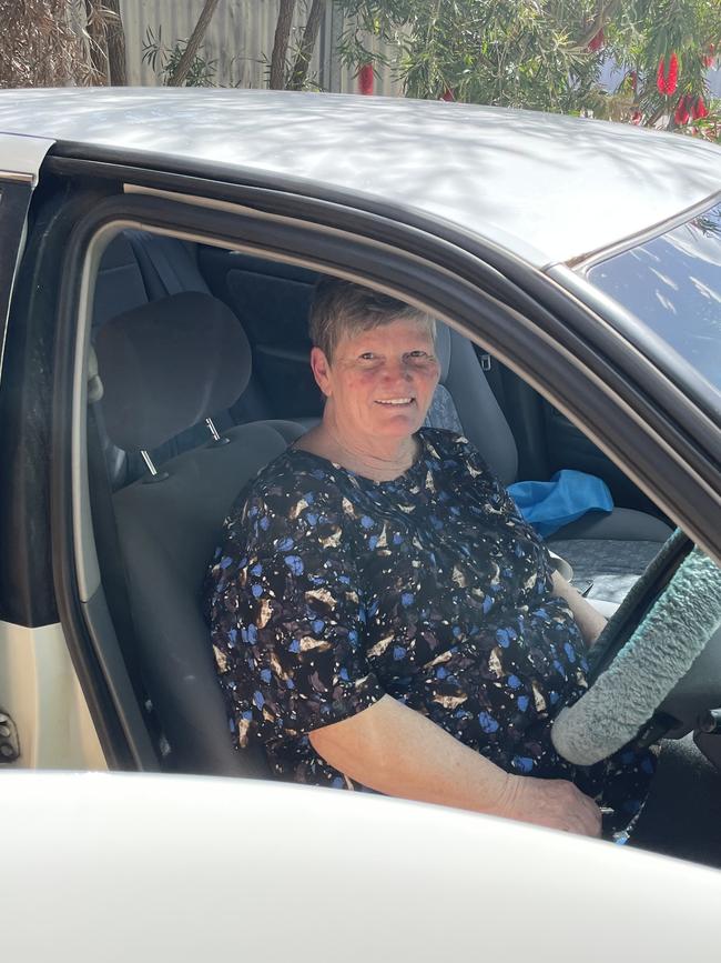 Ms Rose was reduced to tears when Mr Groen arrived at her Cronin Ave home with a replacement car. Picture: Micaela Stark