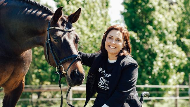 Joy Heenan with her horse, Sandman. Picture: Chloe Smith.