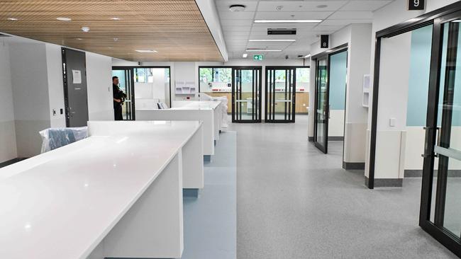 Outside one of the new wards in the new wing of the Queen Elizabeth Hospital. Picture: NCA NewsWire / Brenton Edwards