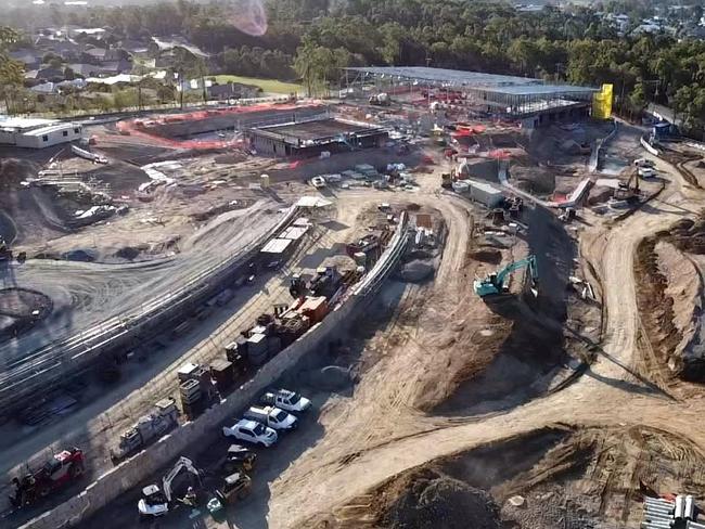 Construction work on the Pimpama Sports Hub project. Photo: Facebook.