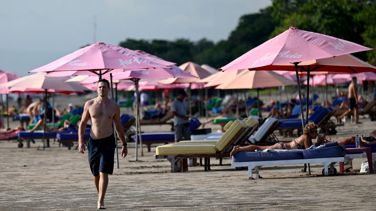 Tourists in Seminyak, Badung regency in Bali. Picture: AFP