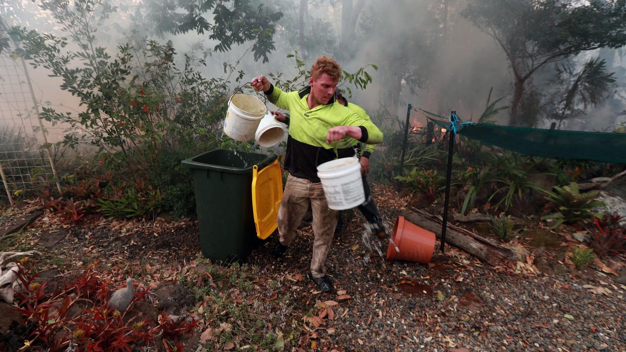 Residents assist with everything they’ve got. Picture: Gary Ramage