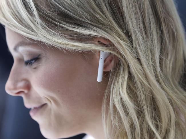 The Apple AirPods, the tech giant's first wireless headphones. Picture: Stephen Lam/Getty Images/AFP