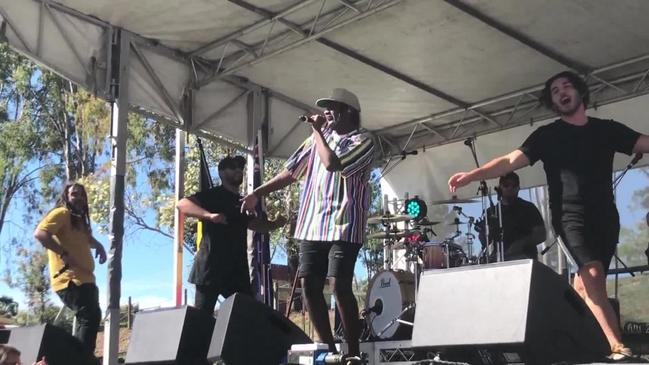 Baker Boy performs 'Mr La Di Da Di' in Gympie