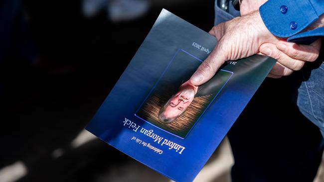 Hundreds attended the funeral service for Nightcliff Friendly Grocer owner Linford Feick on Wednesday, May 7 at Resthaven Chapel. Picture: Pema Tamang Pakhrin