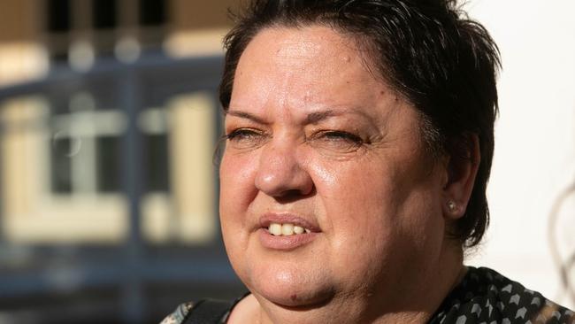 Tracey Walsh leaves the banking royal commission after giving evidence against the Aboriginal Community Benefit Fund. Picture: AAP