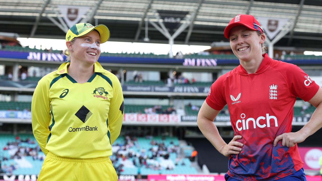 Alyssa Healy (left) has been leading Australia in Meg Lanning’s absence. Picture: Warren Little/Getty Images