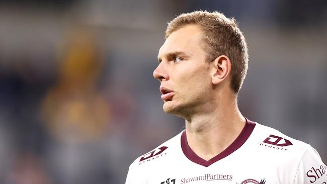 Tom Trbojevic his dismissed speculation he wanted a release from Manly and says he’ll be at the Sea Eagles for as long as the club wants him. Picture: Getty Images.