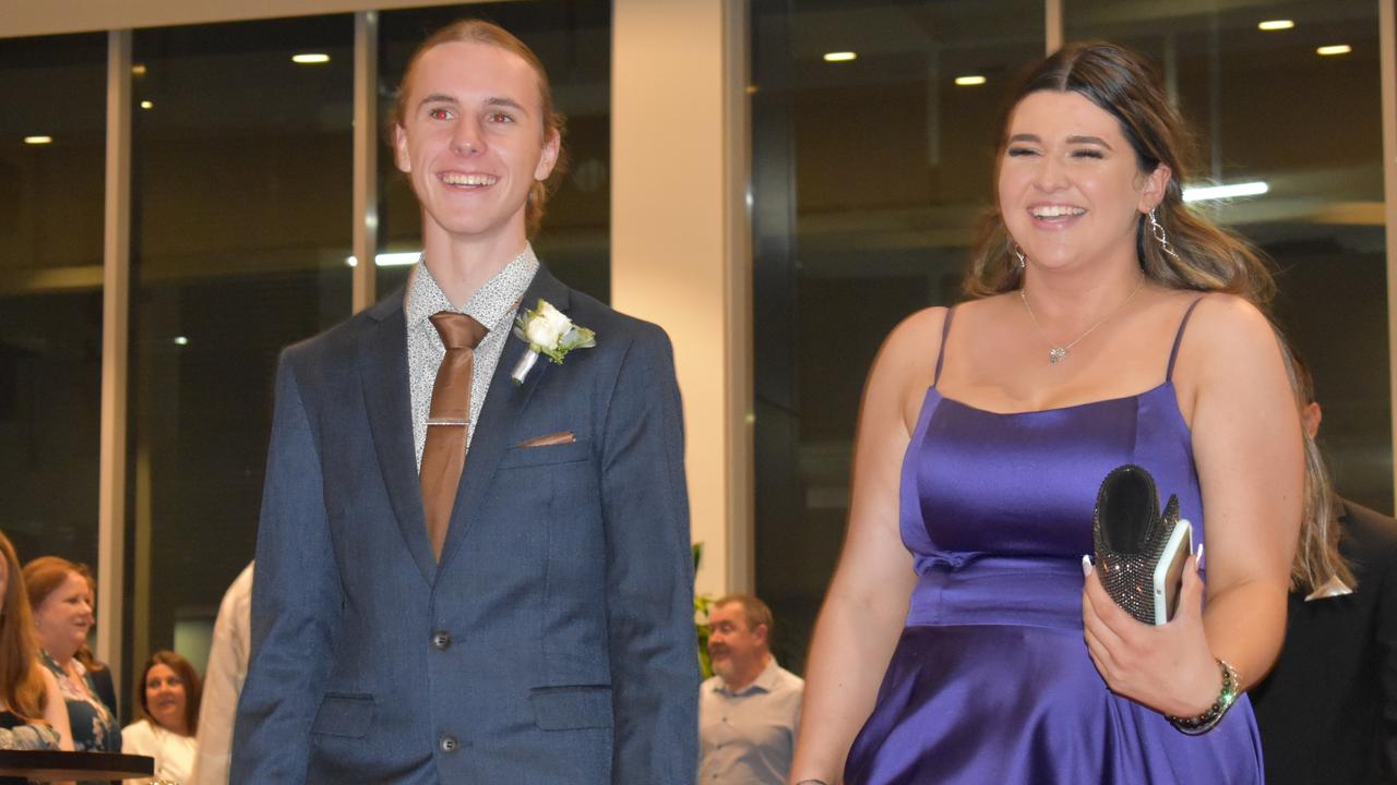 Maroochydore State High seniors walk into their 2022 formal.