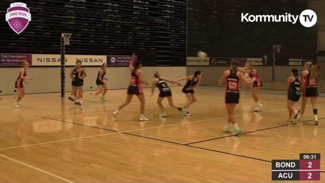 Replay: Netball Queensland State Age Titles - Bond University Bullsharks v ACU Cougars (Under-18)